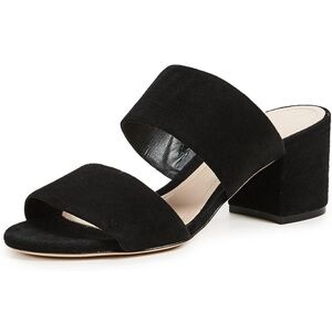 SCHUTZ Black Block Heel Mules